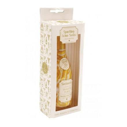 1 Pair Sparkling Wine Socks, 22.5cm 
