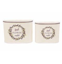 Ideal for showcasing lively herbs, delicate houseplants or faux lavender arrangements