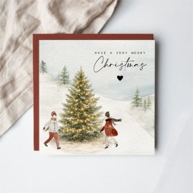 a delightful festive card with a cosy, nostalgic charm