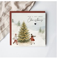 a charming xmas greetings card 