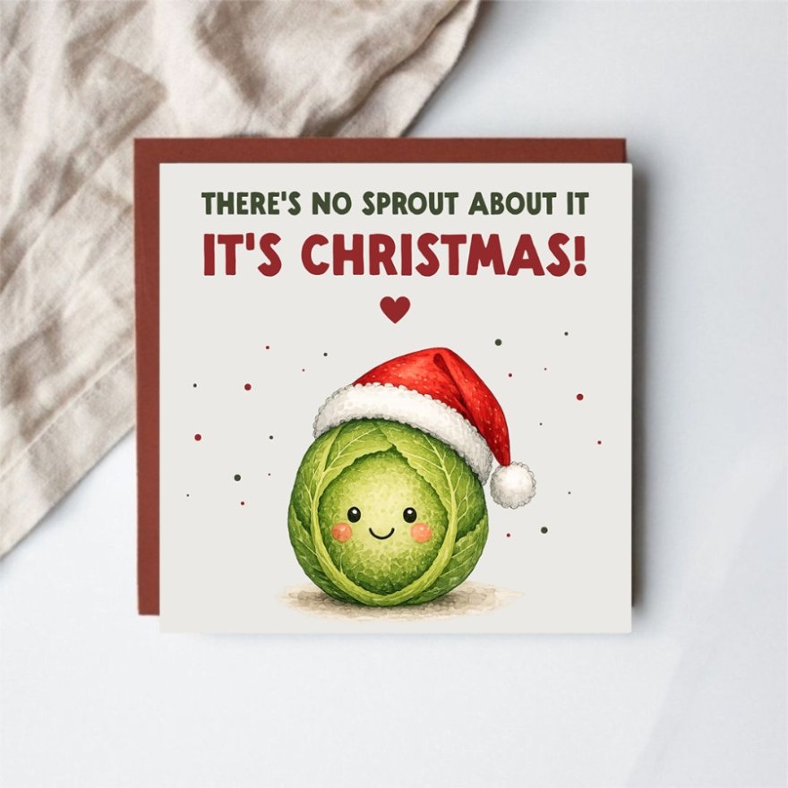 Sprout-Themed Greeting Card, 15cm