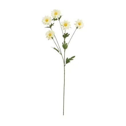 79cm Daisy Stem with Five White Blossoms