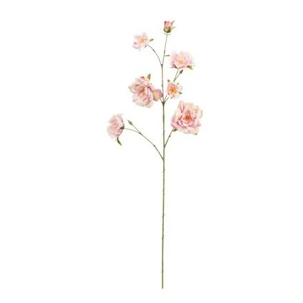 Artificial Pink Rose & Blossom Stem, 63cm