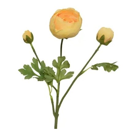 Yellow Ranunculus Faux Flower Spray, 51cm 