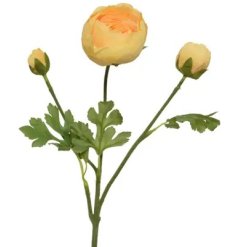 a delightful polyester ranunculus spray ideal for indoor décor