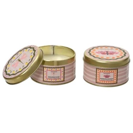 2 assorted metal scented candle 