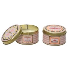 2 assorted metal scented candle 