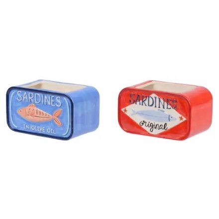 2/A Vintage Sardine Planter, 13.7cm 
