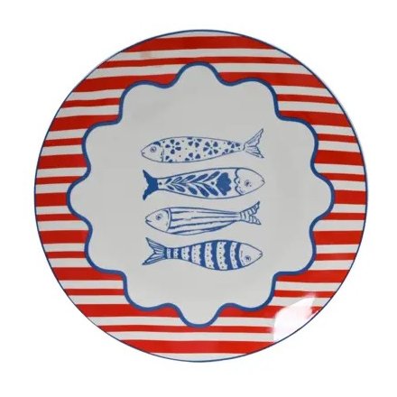 Sardine Striped Plate, 26.9cm 