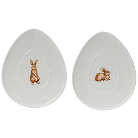 2/A Egg Shaped Bunnies Plate, 15.3cm 