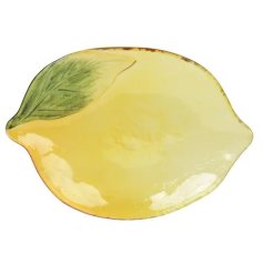 a delightful serving plate featuring a bright lemon motif