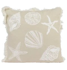 a charming cream starfish scatter cushion 