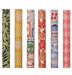A delightful mix of colourful and artistic wrapping paper designs