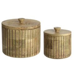 bring rustic elegance to your kitchen with these charming storage canisters