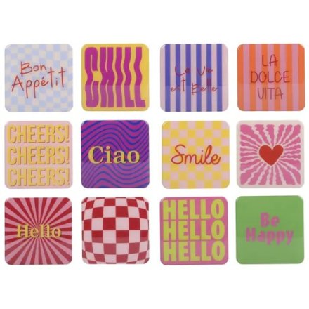12/A Retro Stickres, 9.5cm 