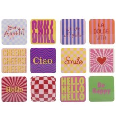 a charming retro design stickers 
