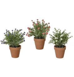 a charming artificial flower pot 