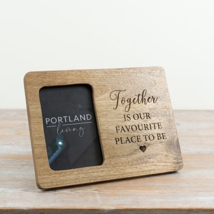 Rustic Wooden Photo Frame, 28cm