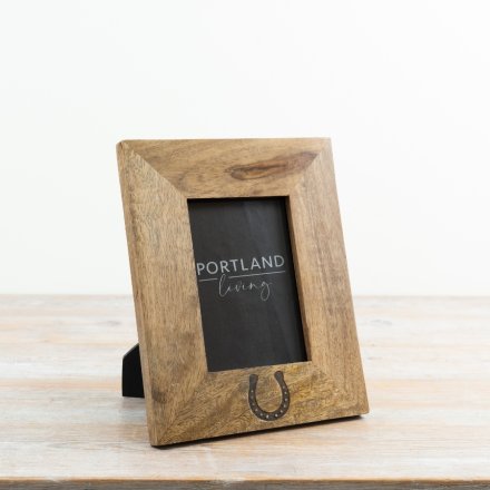 24.5cm Rustic Horseshoe Photo Frame