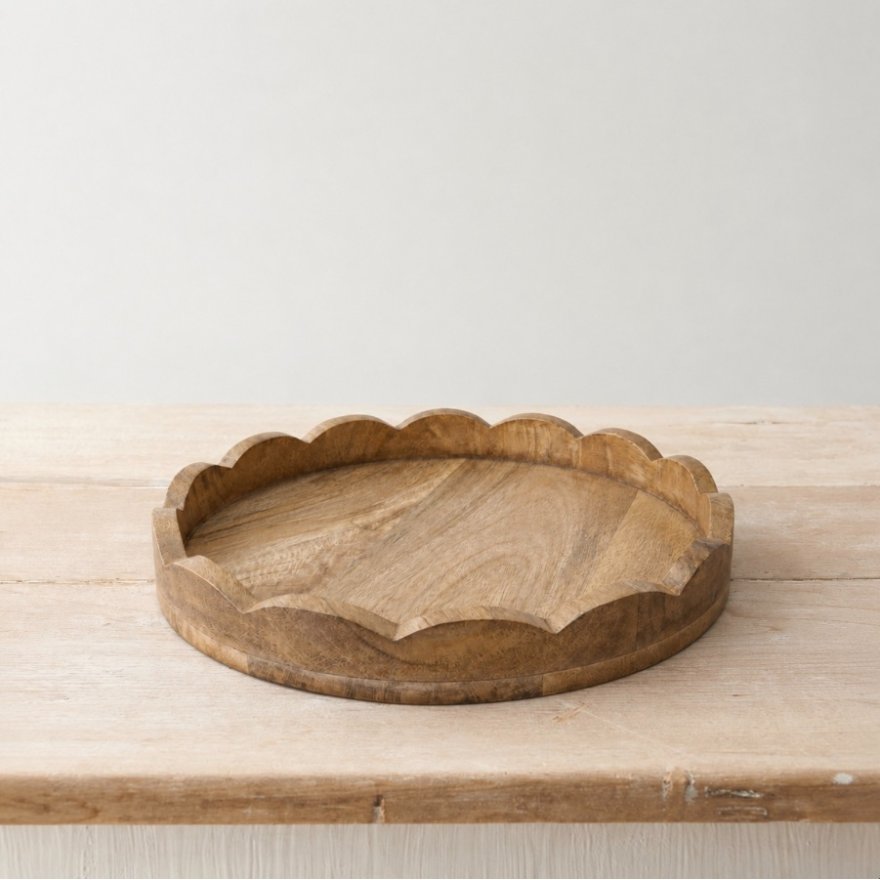 35cm Scalloped Mango Tray