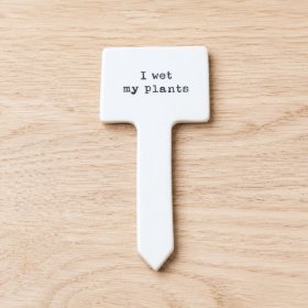 a delightful and amusing plant marker for your pots