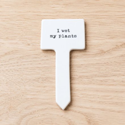 I Wet My Plants Label, 14cm 