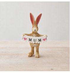 a charming jasper rabbit mum ornament