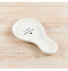 a charming glazed spoon rest 