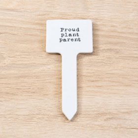 Stylish white ceramic stake to mark your indoor or outdoor plants with flair