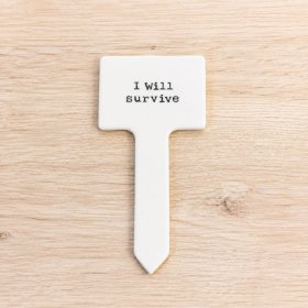 Delightful ceramic garden stake that adds a splash of hope and charm to your plants