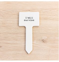 Charming ceramic plant stake to brighten your garden with resilience and style