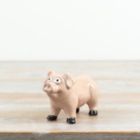 a delightful glazed farmhouse pig accessory