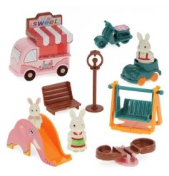 Delight in sweet adventures with the charming Ice Cream Playground playset