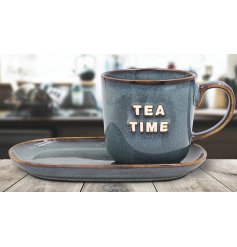 Blue Tea Time Snack Set, 20cm 