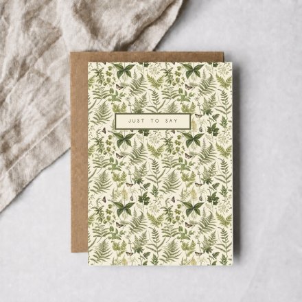 'Just to Say' Greeting Card, 16cm 