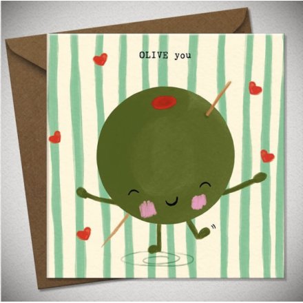 15cm OLIVE you Greeting Card