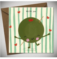Share a clever pun to celebrate deep affection with this delightful greeting card