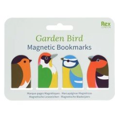 Four delightful bird-themed magnetic bookmarks, perfect for nature-loving readers