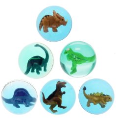 Vibrant and playful bouncy balls with dinosaur designs for endless fun