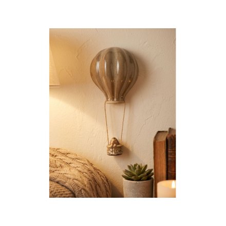 Wall-Mounted Hedgehog with Balloon, 21cm