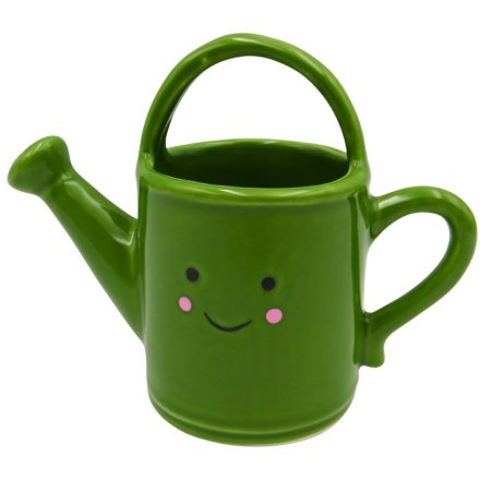 Cute Smiley Watering Can Planter 13.5cm