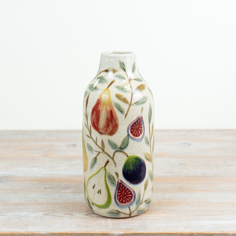brighten your living space with this beautiful fig and pear inspired vase