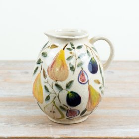 elegant jug-shaped vase featuring a beautiful crackle glaze finish