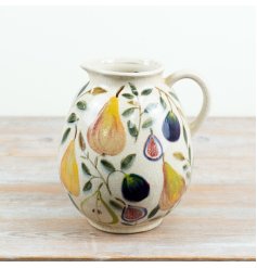 a stunning jug style vase with crackle glaxe 