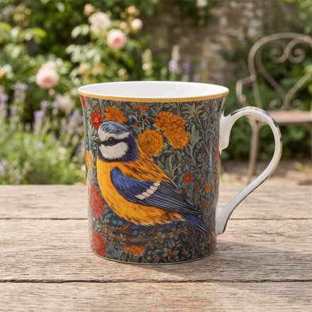 William Morris Blue Tit Mug, 12cm 