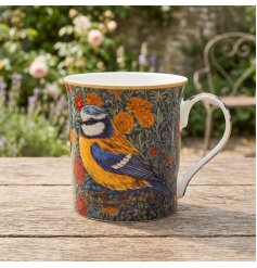 Delight in nature's charm with this beautiful Blue Tit mug from William Morris
