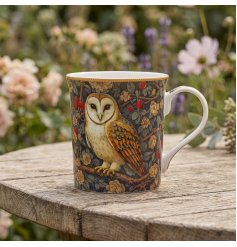 a stunning owl mug perfect for collectors of william morris 