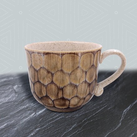 Brown Reactive Glaze Mug, 11cm 