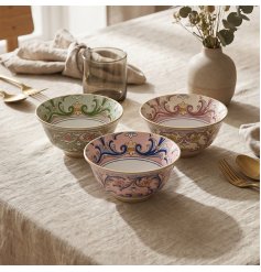 a stunning floral patterned serving bowl 