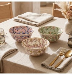 Elegant Siena bowls in three classic colours for stylish dining